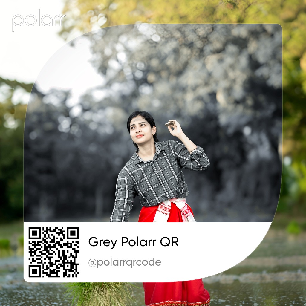 Grey Polarr QR Code