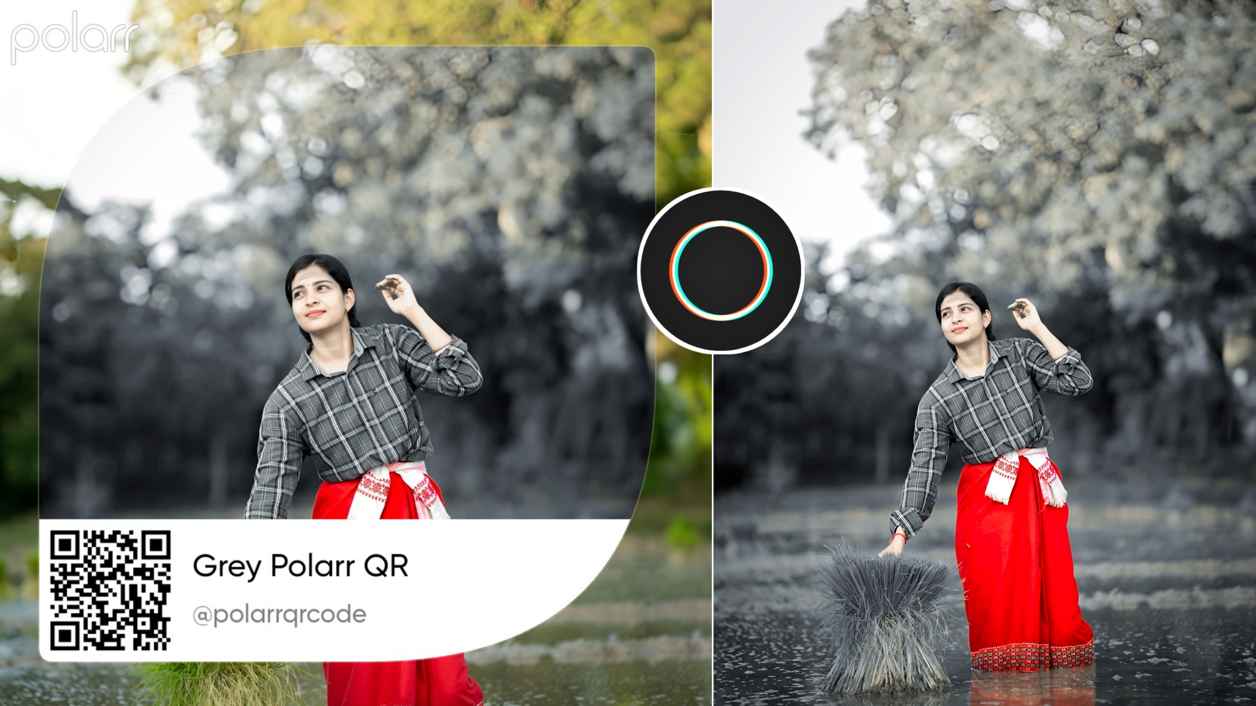 Grey Polarr QR Code Filter Download