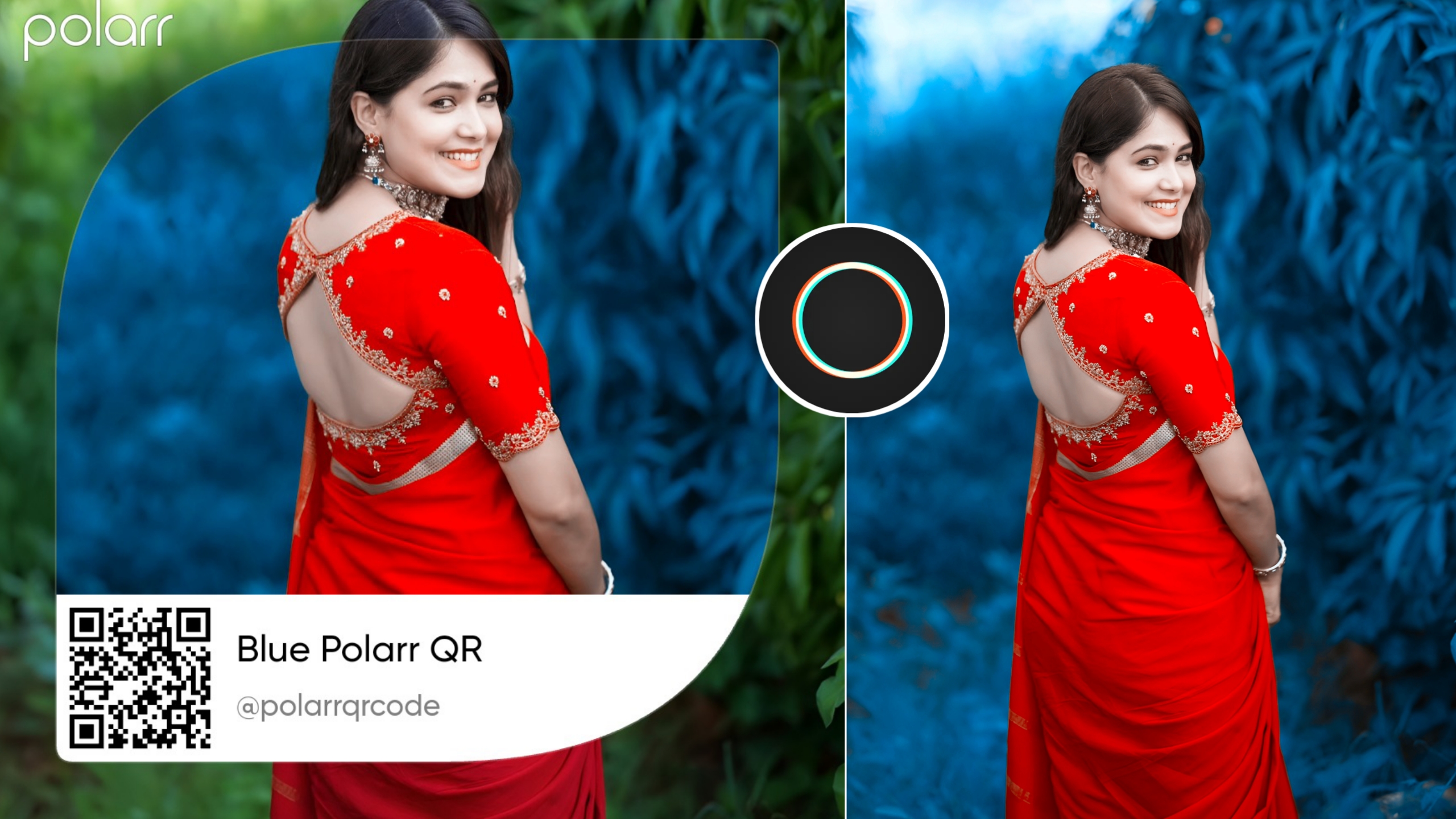 Blue Polarr QR Code Download