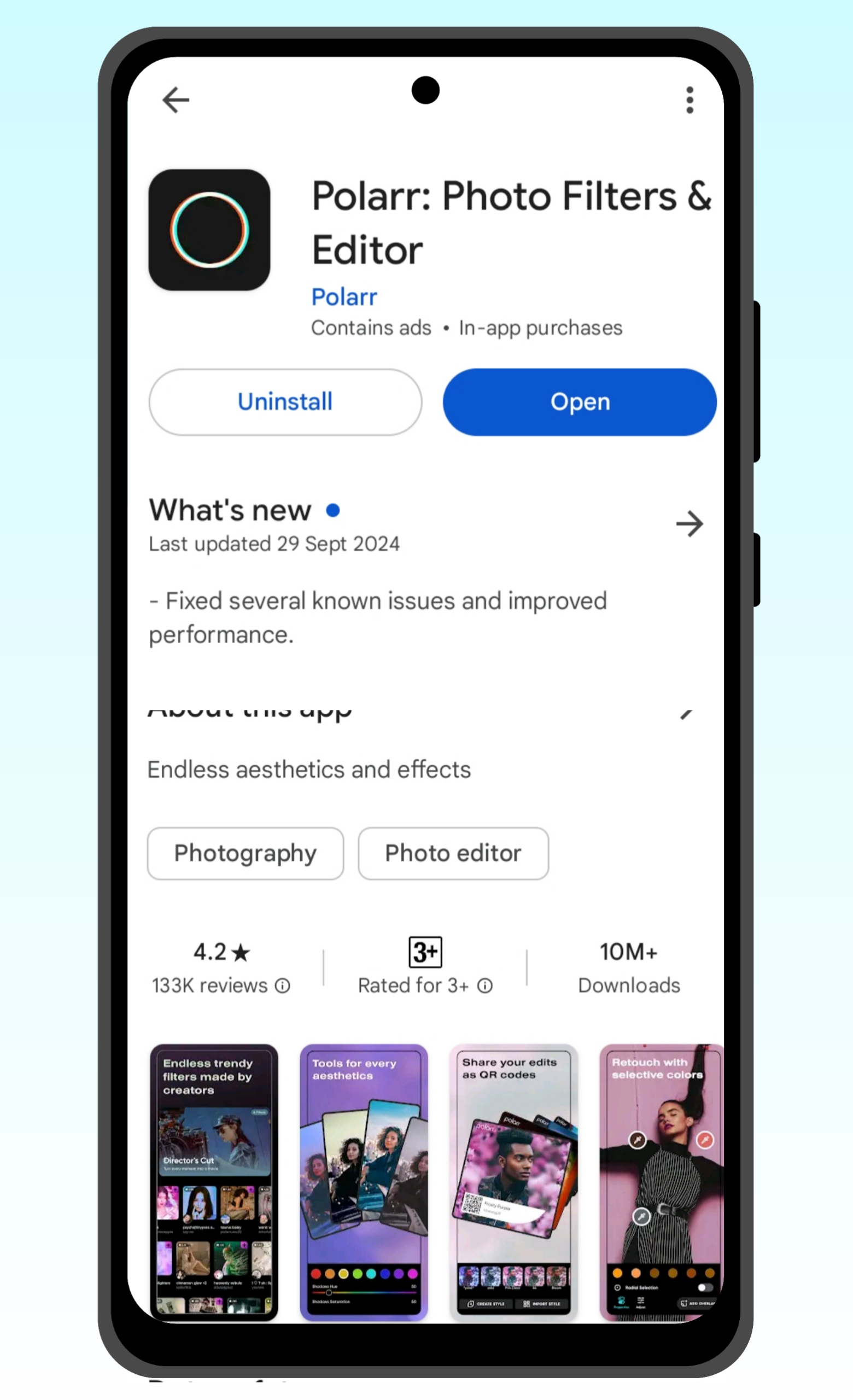 Install Polarr App
